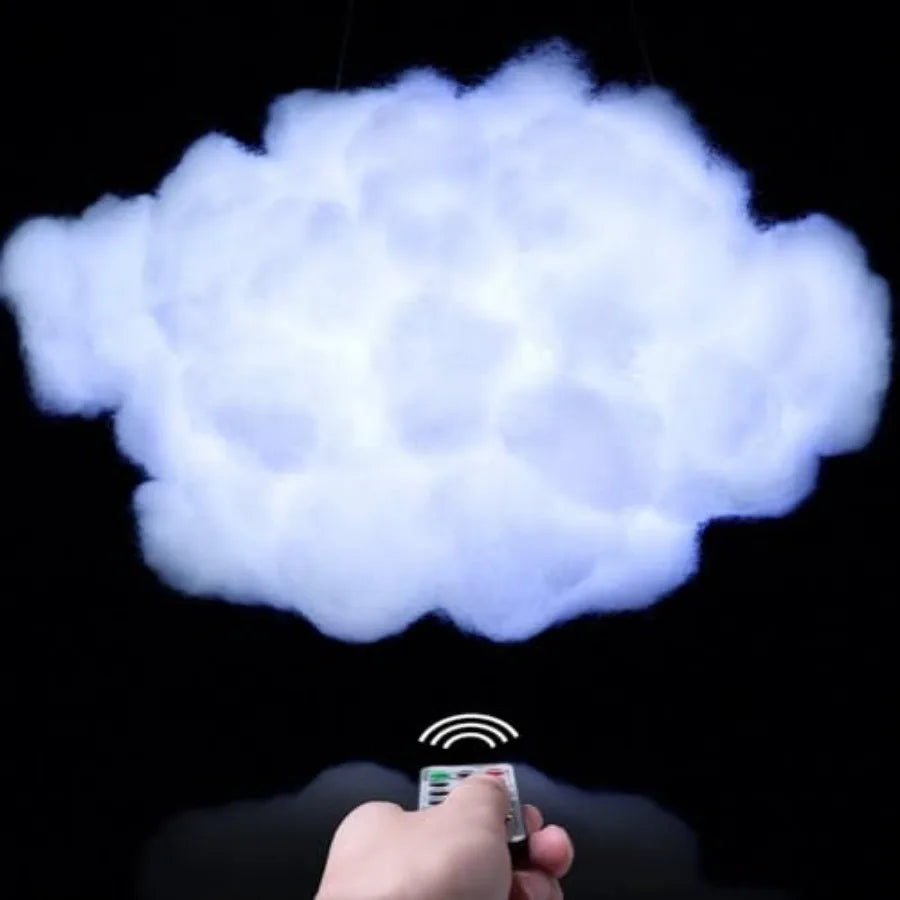 Handmade Cloud Light DIY Kit, Easy for Adults and,Adjustable Brightness, 9 Modes, White Color, Cute Night Light in House and Co