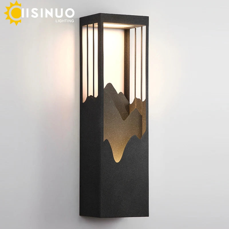 Modern LED Outdoor Light Fixture Waterproof Garden Porch Wall Lamp for Balcony Courtyard Street Wall Mounted Lighting Luminaires