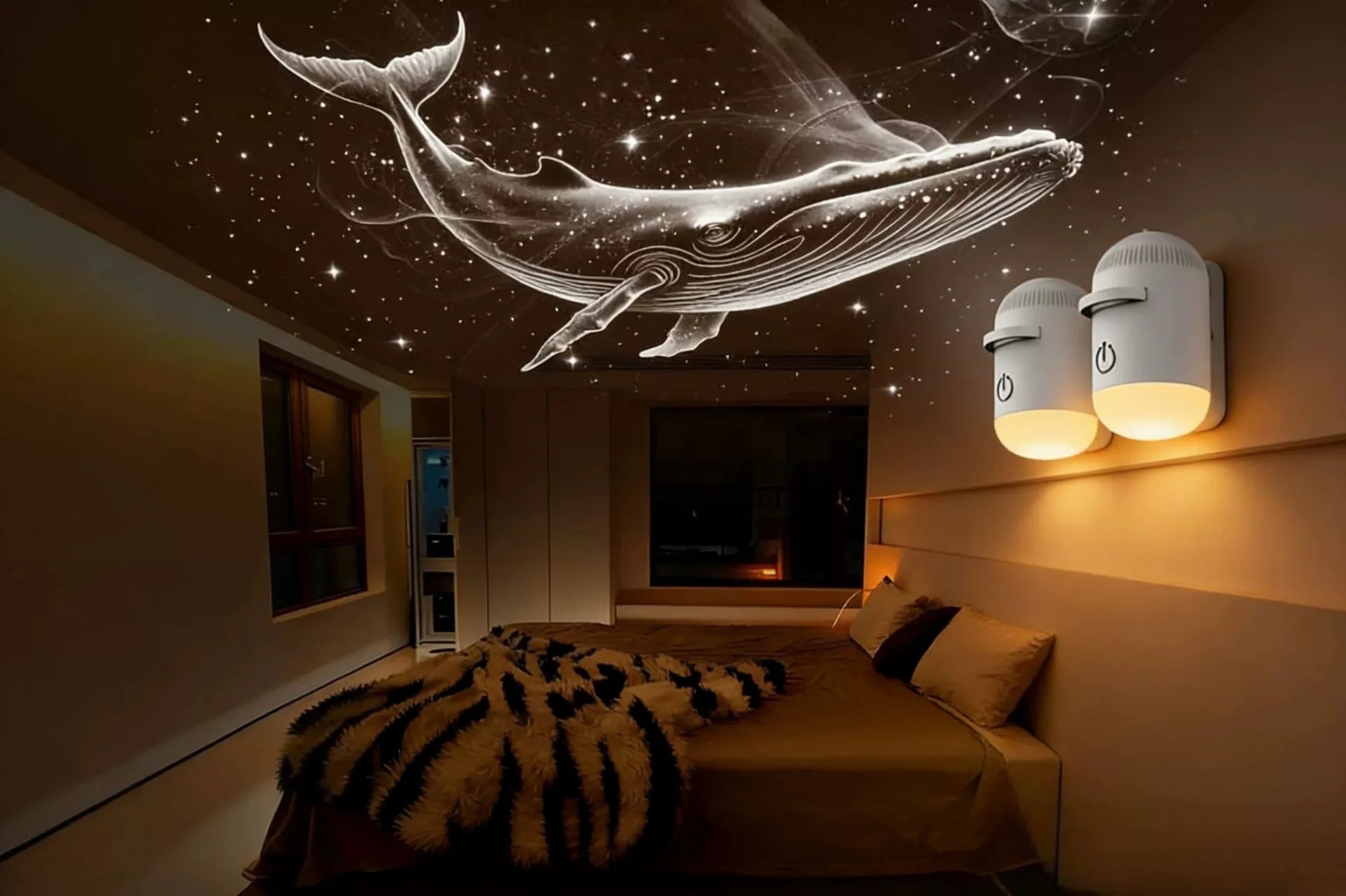 30 Projection Slides 2-in-1 Mini USB Galaxy Star Projector Night Light – Starry Sky Ambient Lamp for Bedroom Sleep & Decoration