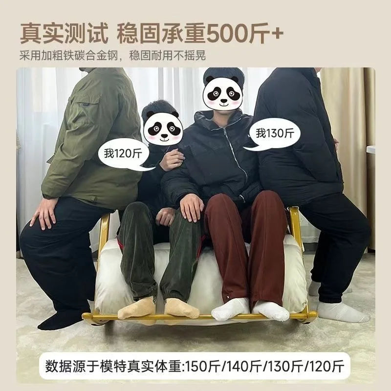Double Rocking Chair Comfortable Recliner Adult Balcony Home Leisure Living Room Internet Celebrity Lazy Adult Nap Sofa Chair