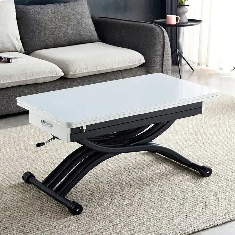 Lifting coffee table folding telescopic household dining table dual-purpose creative simple small apartment living room