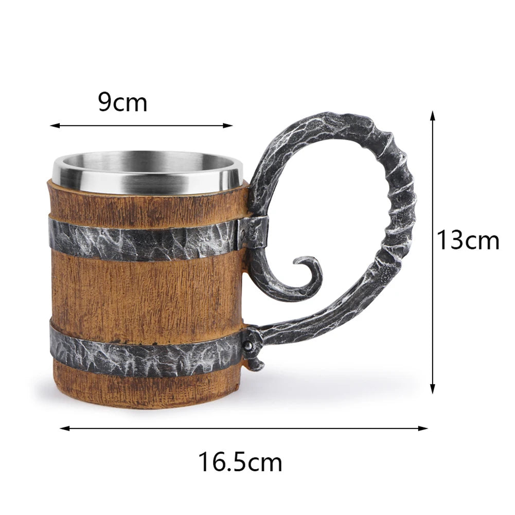 Beer Mug Stainless Steel Skull Mug Double Wall Drinking Mug Metal Insulated Gothic Design Coffee Beer Tankard Mug Halloween Gift