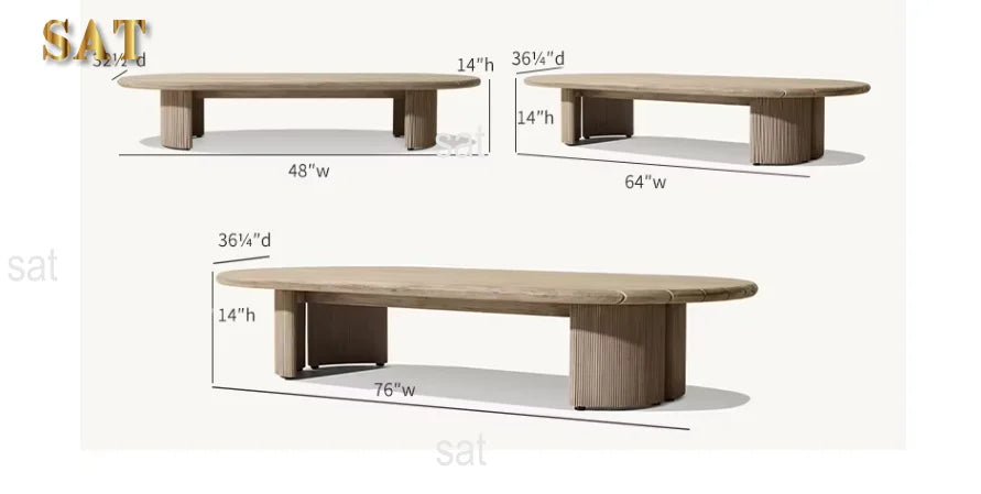 @3 # Luxury Solid Wood Teak Modern Outdoor Sofa Set Waterproof Weather Resistant Eco-Friendly Foldable Garden Furniture For Pati