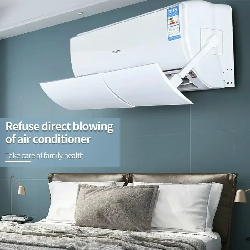 Air Conditioning Anti Direct Blowing Wind Shield Outlet Baffle Air Guide  Deflector Adjustable Punch Free Air Conditioner Covers