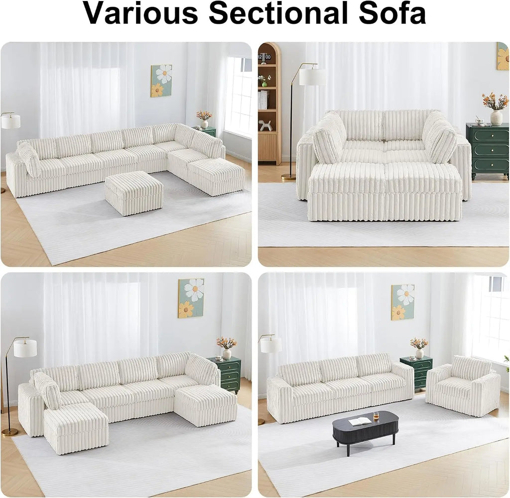 Modular Sectional Sofa Couches L-Shape Couch 3 Seat Modular Sofa Memory Foam Sectional Couches for Living Room,, Customized