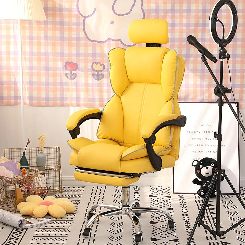 Mobile Ergonomic Office Chair Recliner Computer Bedroom Accent Office Chair Gameing Study Sillas De Oficina Office Furniture
