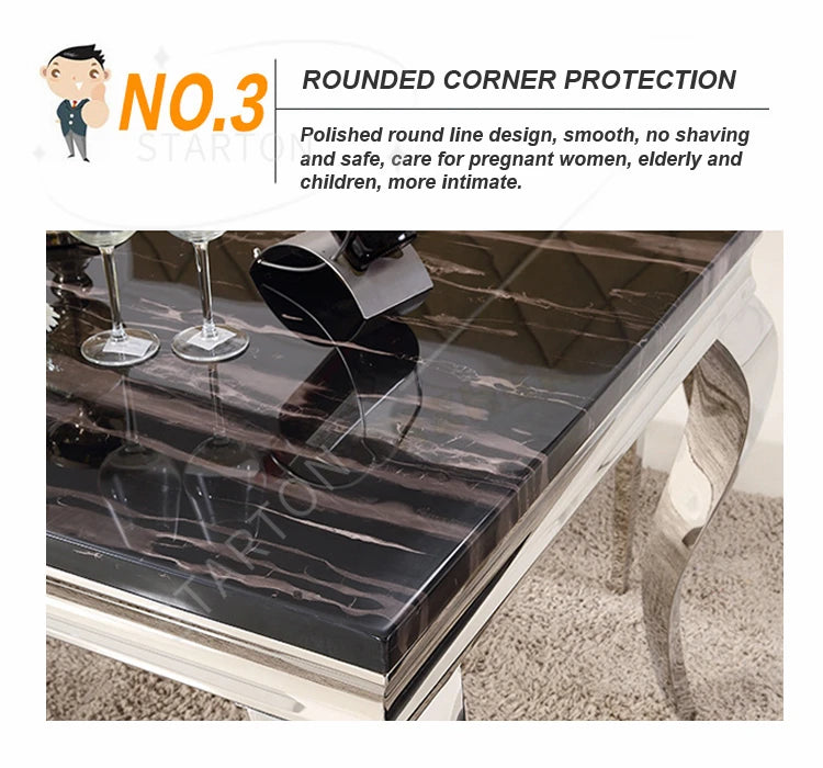 Dining Room Furniture Cheap Restaurant Table and Chairs Gold Dinning Table Marble Round Dining Table Set 4 Chairs