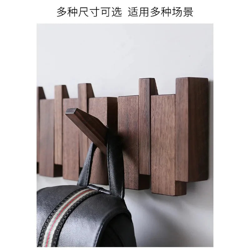 Clothes hook,  solid wood row hook, creative piano key entry, door entry wall, wooden coat rack