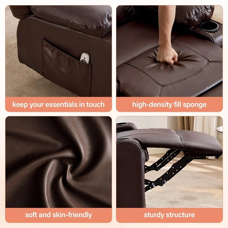 Recliner Chair,Rocking Chair with Massage and Heat,360° Swivel Recliner Chairs for Adults,for Bedroom,Nursery,Living Room Chairs