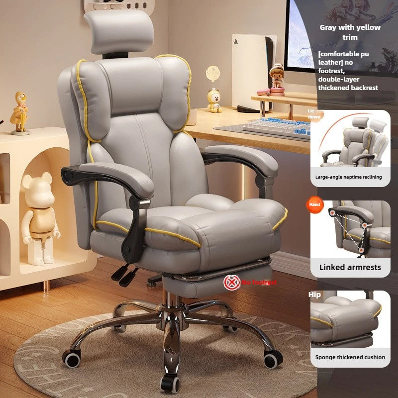 Home Comfort E-sports Chair Sedentary Study Computer Chair Office Sofa Seat Live Streaming Host Live Stream Swivel Chair
