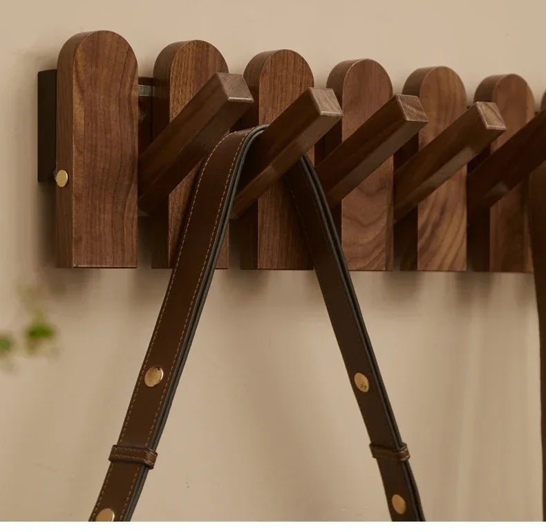 Piano Keys Wooden Wall Coat Rack Clothes Hanger Organizers Hook Portable Clothes Storage Dress Hanger Entrance Hall Furniture