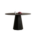N44 Slate round table home small apartment modern simple dining room dining table solid wood designer high-end feeling