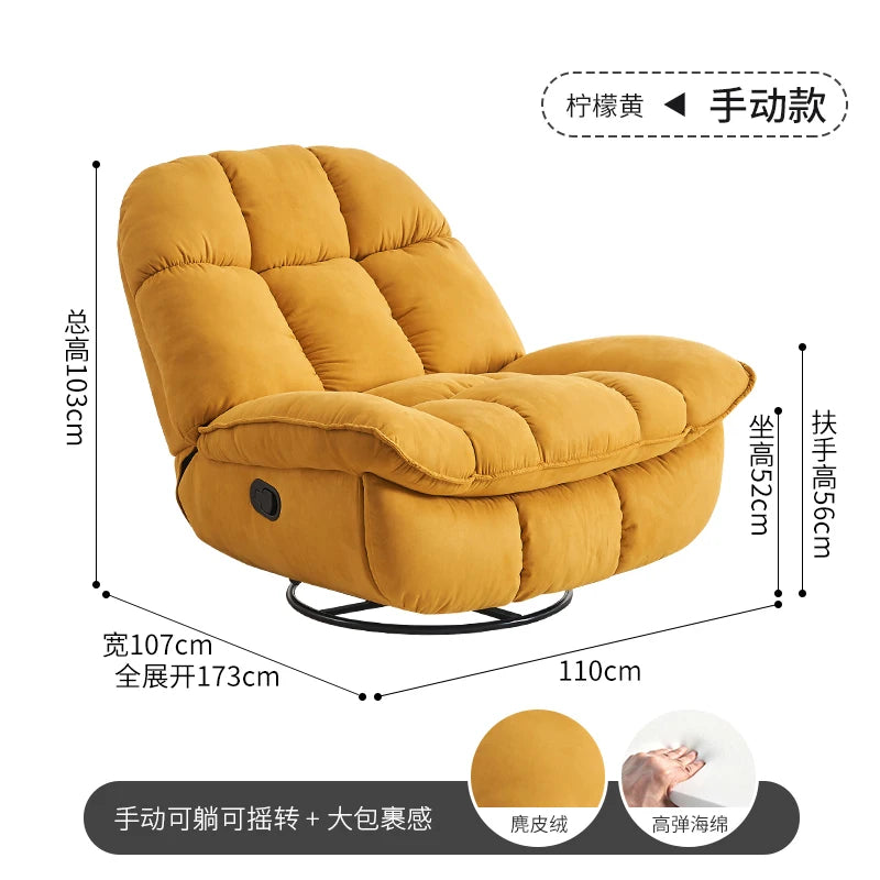 CZ Electric Rocking Chair Sofa Home Living Room Balcony Leisure Rotating Sofa Multifunctional Egg Shell Chair Single Recliner