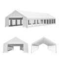 20x60FT Large Outdoor Event Tent Heavy Duty White Party Canopy Double Doors 18 PVC Windows Waterproof Steel Frame For Banquet Wedding Market