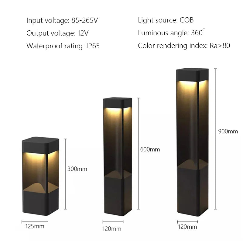 LED Lawn Lights Modern Waterproof Outdoor Garden Lamp Stainless steel Landscape Lighting for Yard Pathway Patio Villa Park Decor
