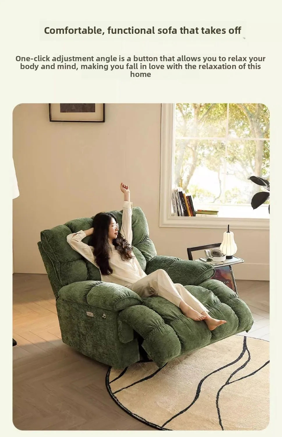 Electric Recliner Chair First-Class Cloud Single Sofa Living Room Multifunctional Lazy Lounge Swivel Recliner Sitting Sleeping