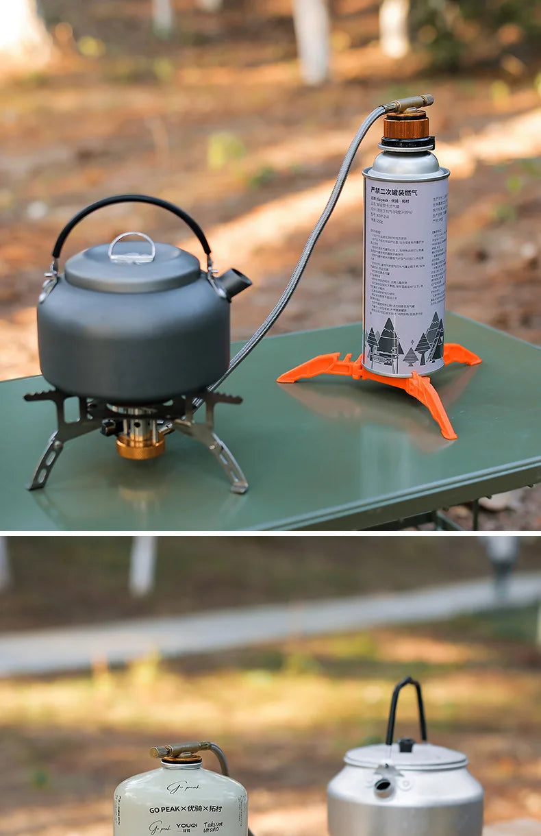 Portable Foldable Gas Bottle Tripod Stand Outdoor Camping Gas Tank Bracket Support Base for Gas Cartridge