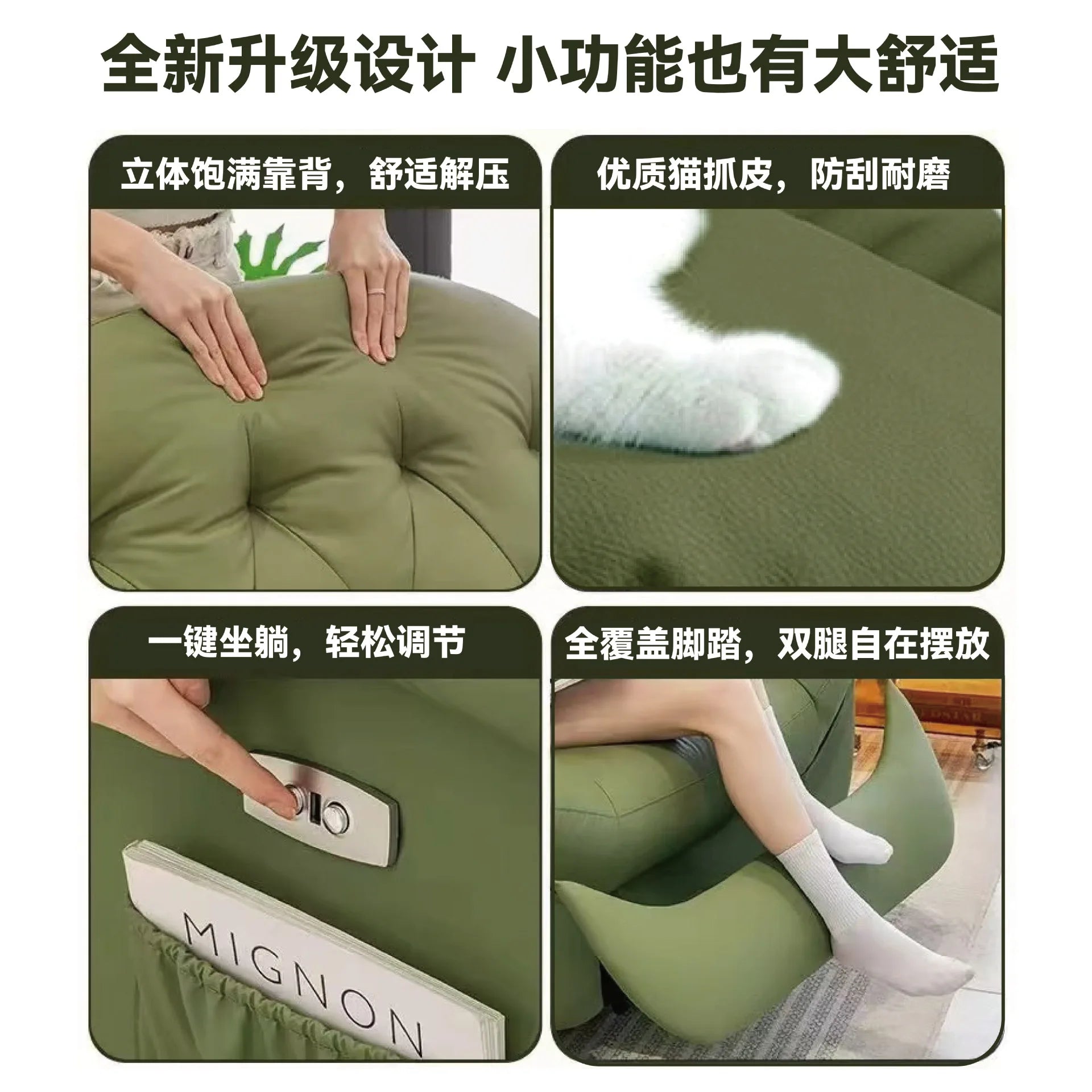 Lazy sofa sleepable and reclining living room bedroom sofa recliner multi-functional rotatable small  single sofa