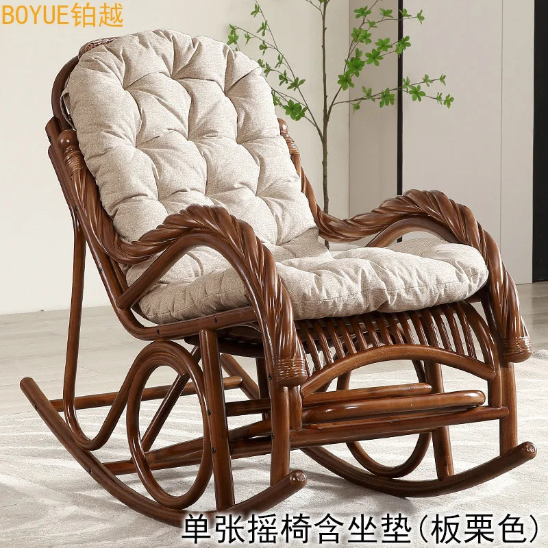 Balcony    lazy rocking recliner old-fashioned elderly high-end  woven free  household rocking