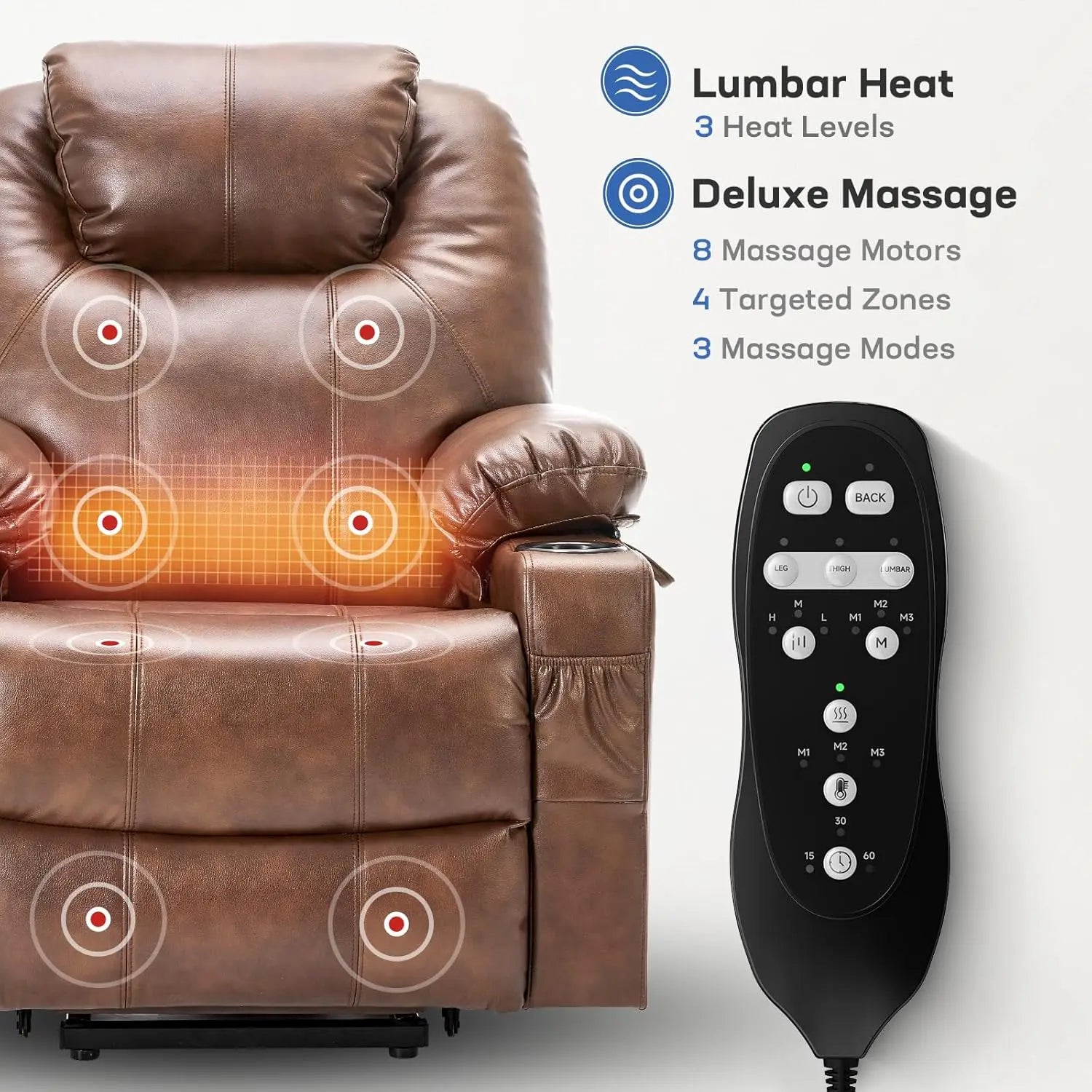 Dual Motor Power Lift Recliner Chair for Elderly with Massage and Heat, Electric Lift Chair for Adults with, Customized