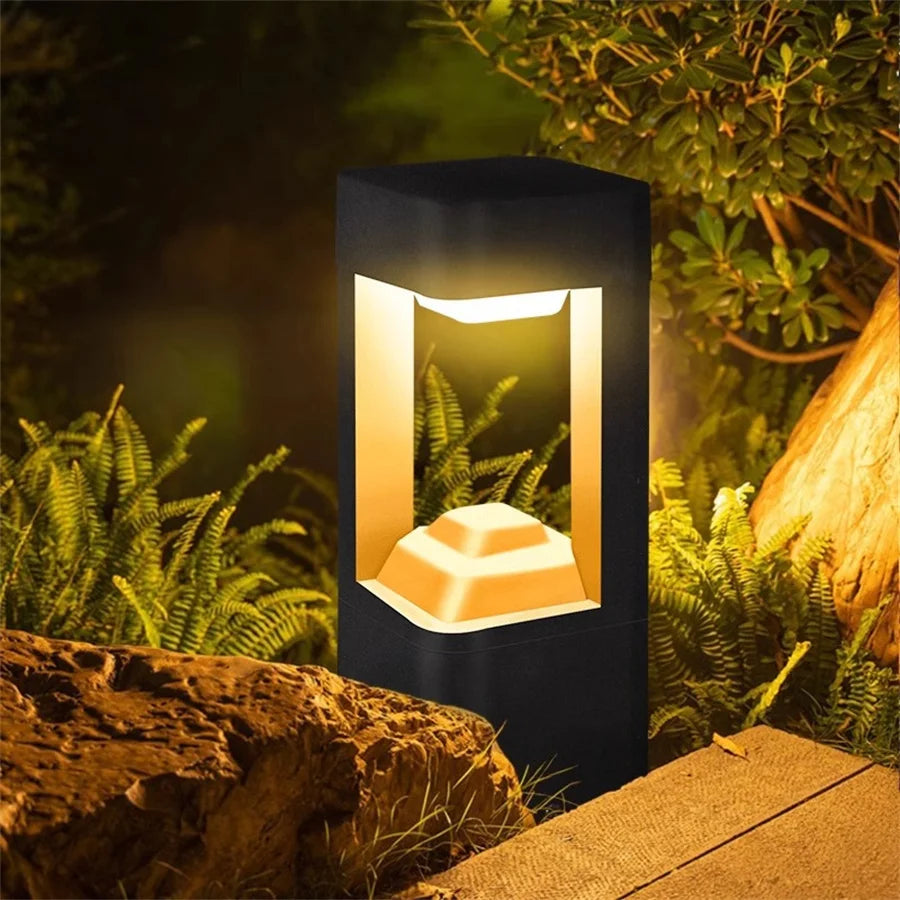 Outdoor Aluminum Landscape Bollard Lighting IP65 Waterproof Villa Pathway Pillar Light IP65 Waterproof Patio Exterior Floor Lamp