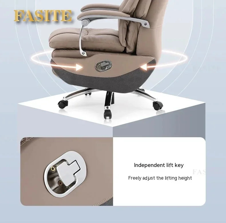 Practical Leather Executive Mobile Desk Chair Gaming Computer Ergonomic Office Chairs Reading