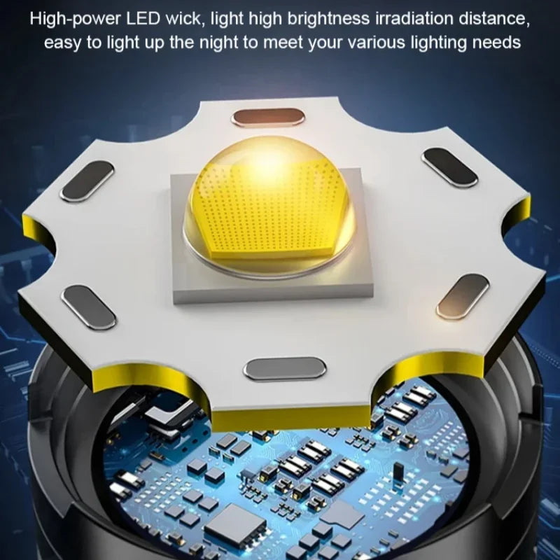 Solar Flashlight Super Bright Usb Rechargeable Long Range Multiple Lighting Modes LED Flashlight Home/outdoor Searchlight