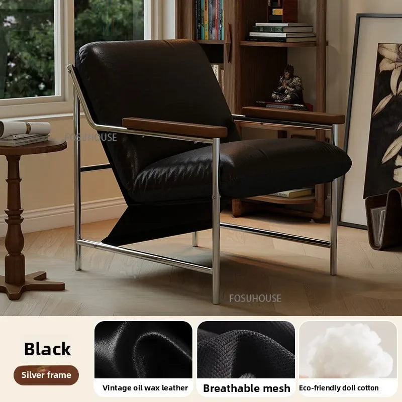 Nordic Single Sofa Chair Retro Corduroy Living Room Chairs Designer Lounge Chair Balcony Backrest Armchair Living Room Furniture