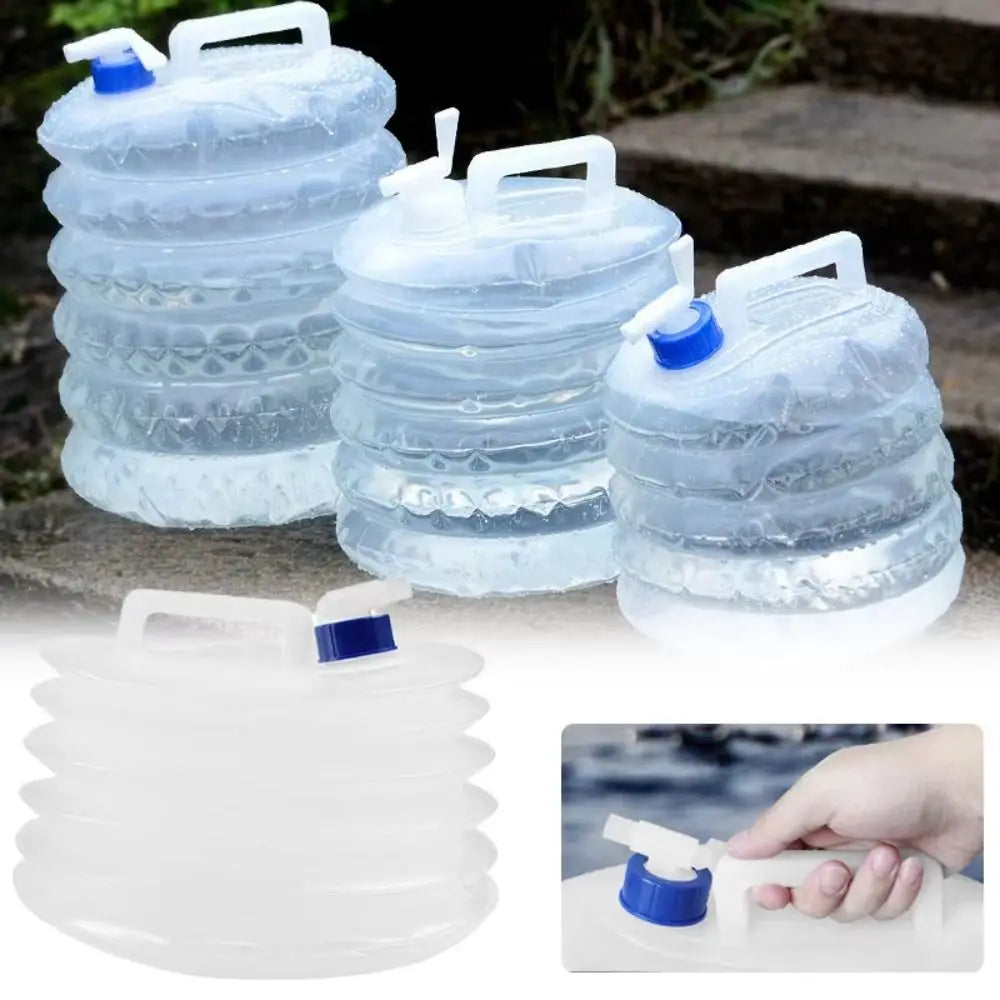 5/10/15L Folding Water Bucket Large Capacity with Faucet Water Bag Reusable Water Storage Container