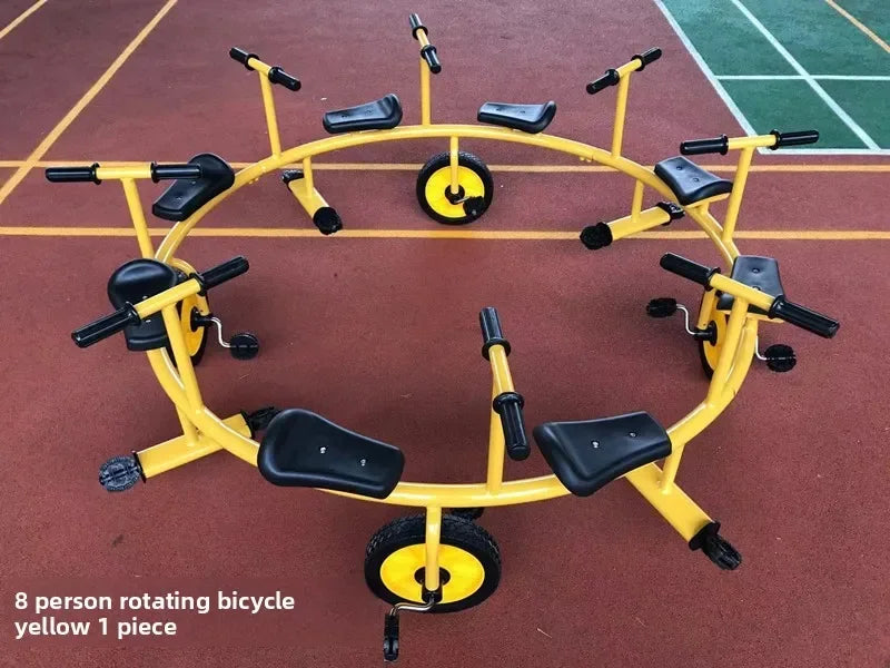 Kindergarten multi-person rotating bicycle, three or four people six people eight people outdoor bicycle transfer