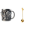 1/2Pcs Unique Car Engine Coffee Cup Stainless Steel Cocktail Beer Mug Tea Cup Gifts for Men Car Lovers For Home And Office Bar