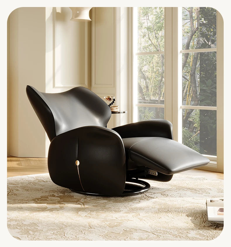Modern Luxury Aesthetic Single Leather Sofa Lazy Recliner Couch Home Furniture Electric Italian Designer Sofa