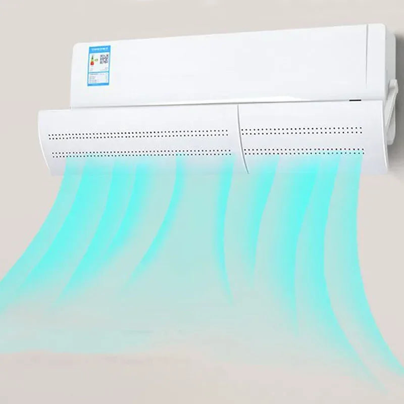 Universal Adjustable Air Conditioner Wind Deflector, Anti-Direct Blowing Wall Mounted AC Baffle, Retractable Air Outlet Shield