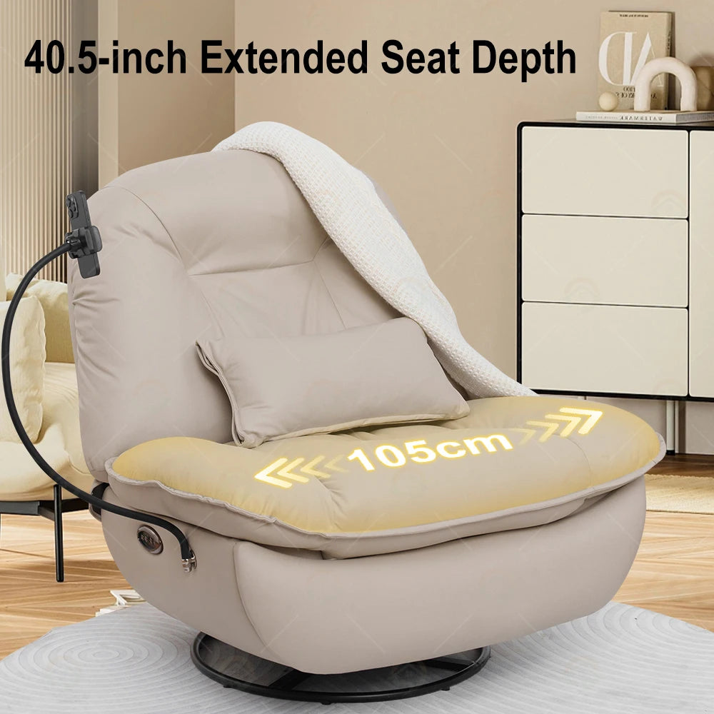 Luxury Lazy Style Relaxing Massage Sofa Chair 270 Rotating and Swinging Kneading Reclining Chair Sofa Chair with Massage