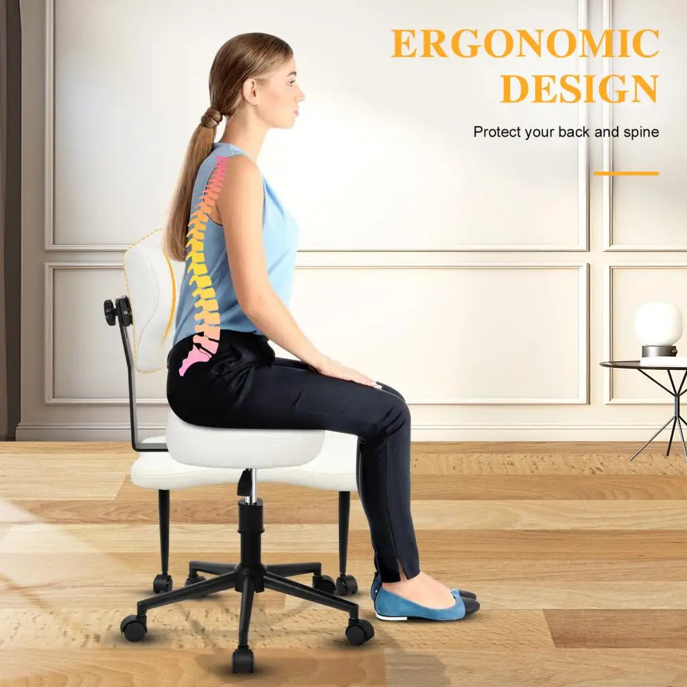 Meditation Yoga Chair with Back Support Cross Legged Office Chair with Wheels Criss Cross Desk Kneeling Chair for Home Yoga