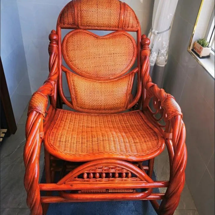New Chinese style carefree courtyard lunch break with stretching massage pedal rocking chair