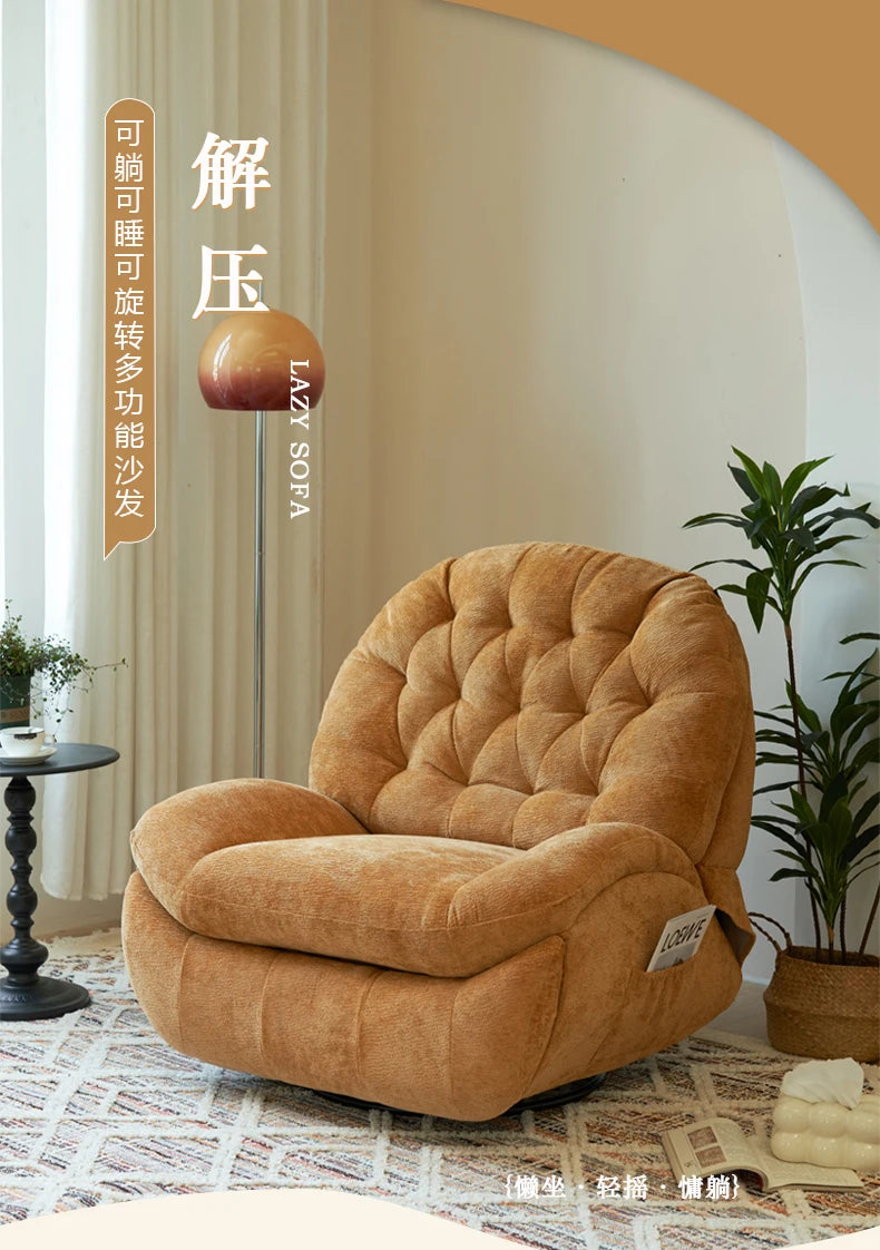 Electric single sofa, modern living room and bedroom chair, sleeping rocking chair sofa, multi-functional leisure lounge chair
