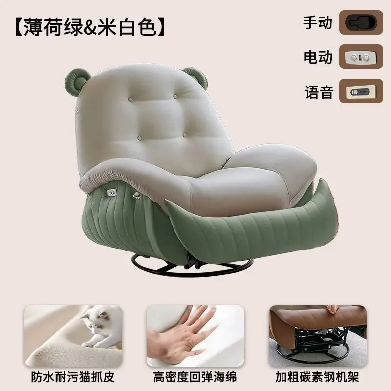 Multifunctional Electric Massage Lazy Sofa for Easy Relaxation with Simple Modern Design Flannel Upholstery and Smart Remote