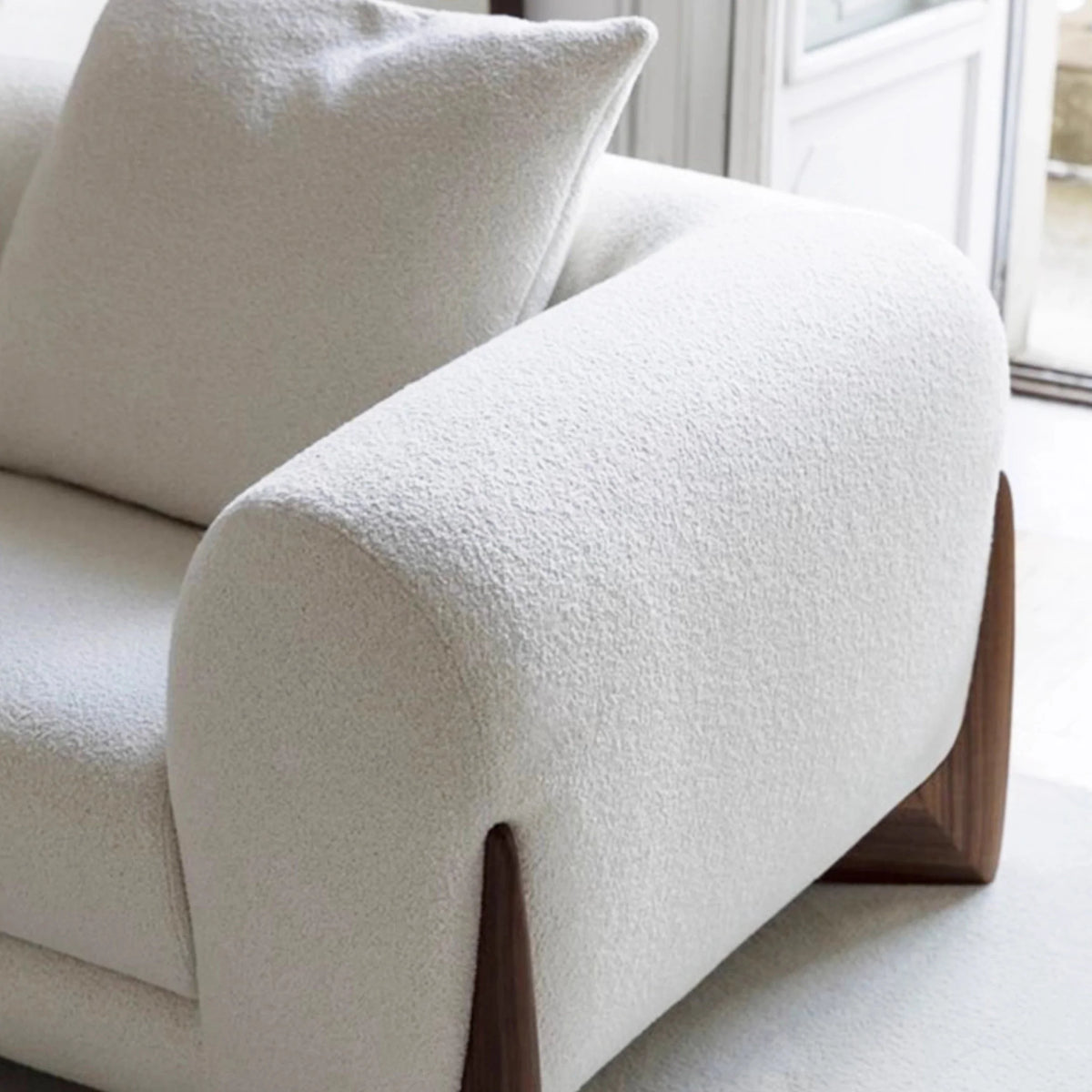 # Nordic Modern Luxury Cream White Sherpa Living Room Sofa Set Velvet Modular 3-seater Apartment Villa Hotel Leisure Sof
