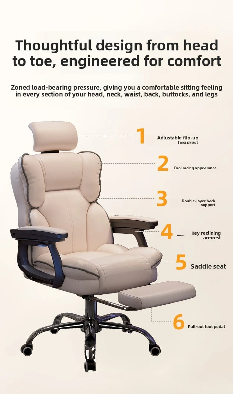Mobile Ergonomic Office Chair Recliner Computer Bedroom Accent Office Chair Gameing Study Sillas De Oficina Office Furniture