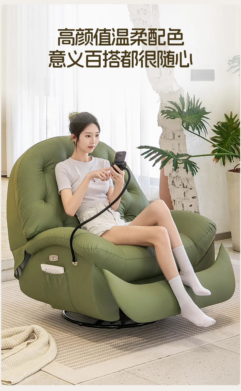 Relaxing Chair Power Reclining Sofa Single Cozy Modern Minimalist Reclining Sofa Floor Muebles Divani Soggiorno Furniture Home