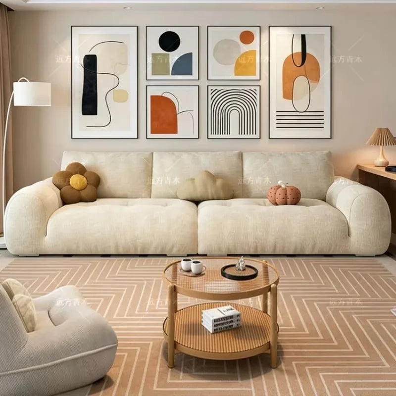 Memory Foam Beige Sectional Sofa 3 Seater Recliner Italian Bedroom Living Room Sofas Lounge Luxury Bank Woonkamer Home Furniture