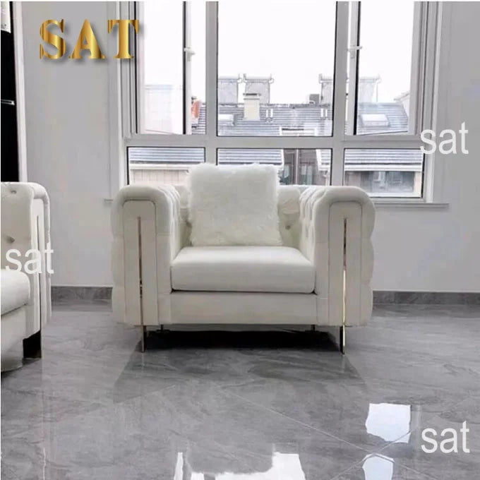 Hot Selling Gilt Velvet Fabric Sofa Design Blue Sofasets Modern Livingroom Furniture Set
