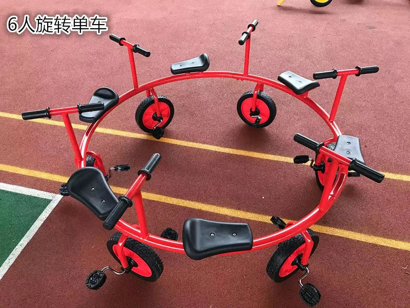 Kindergarten multi-person rotating bicycle, three or four people six people eight people outdoor bicycle transfer