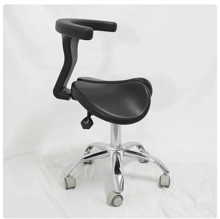 Ergonomic Dental Saddle Stool Height Adjustable Orthopedic Rolling Chair Silent Casters for Clinic Spa Dentist