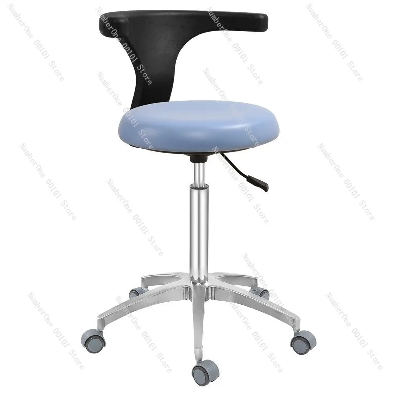 Modern Dental Doctor Chair with T-Shaped Armrests, Adjustable Height Rotating Stool, Ergonomic Nurse Assistant Chair for Clinic