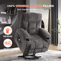 Power Lift Recliner Chair for Elderly with Vibration Massage & Lumbar Heat, Electric Recliner Sofa with Cup Holders, USB Port