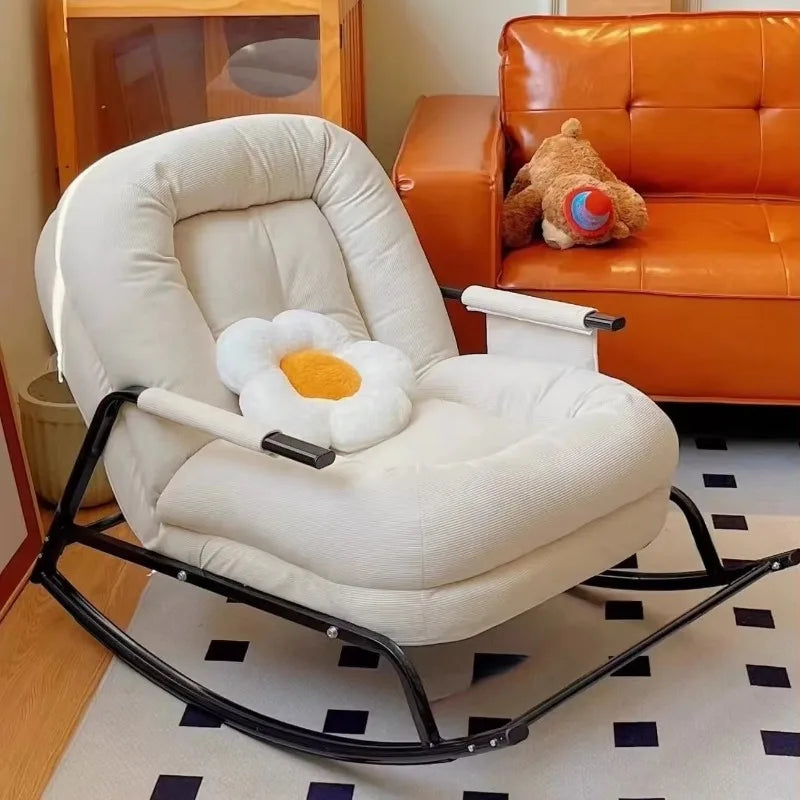 Modern Adult Single Lazy Sofa Reclining Chair Home Folding Leisure Chair Living Room Balcony Bedroom Hotel/Dining Metal