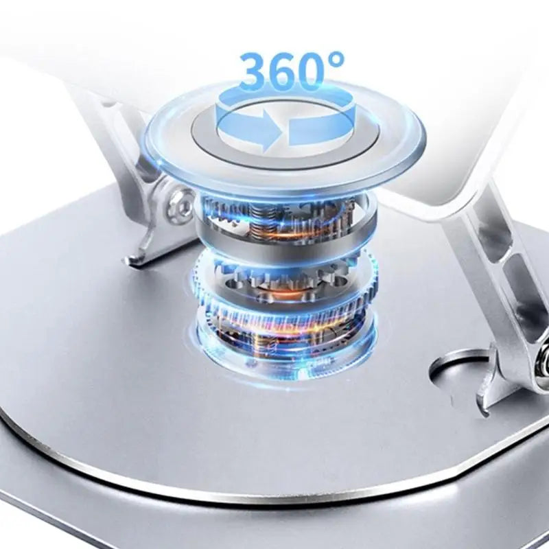 652F Foldable Tablets Bracket Stand Portable Laptop Bracket Heat Dissipation Height Adjustable Stand with 360 Degree Rotating