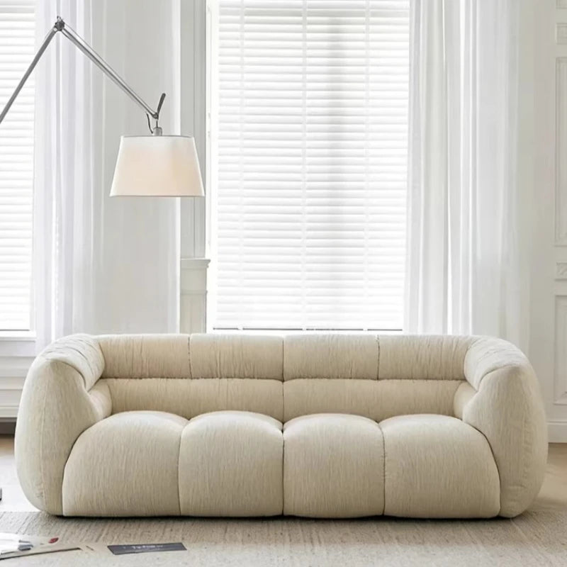 Chenille Fabric Sofa Modern Fashion Minimalist Lounge Couch Luxury Modern Full Size Frame Hotel Couch Furniture Living Room